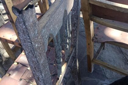 Foto: daños térmicos en sillas